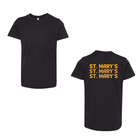 St. Mary's Triple Script Tee - Black
