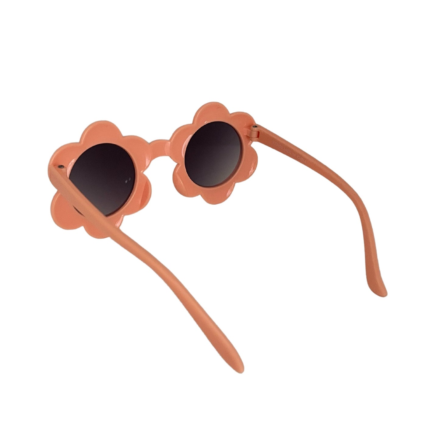 Kids Round Flower Sunglasses - Coral Carnation
