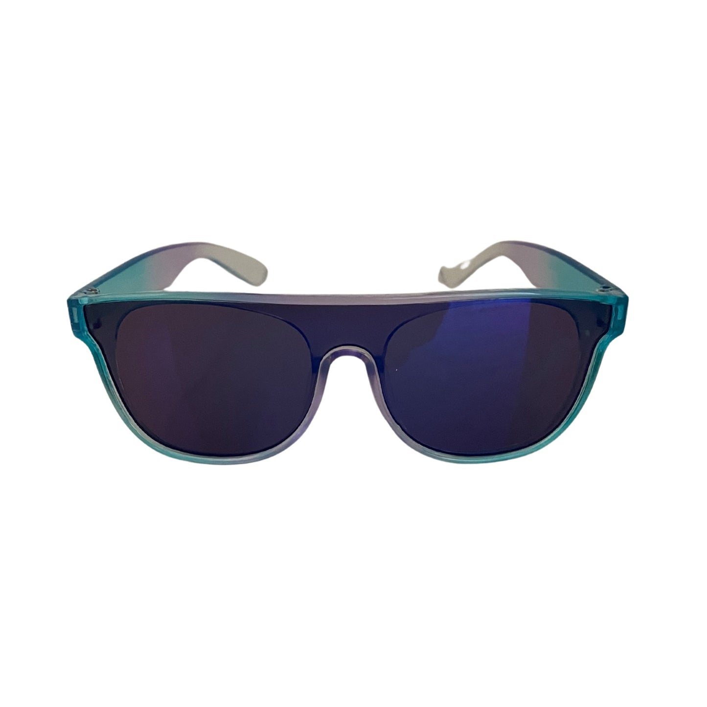 Kids Bright Polycarbonate Sunglasses - Electric Cyan