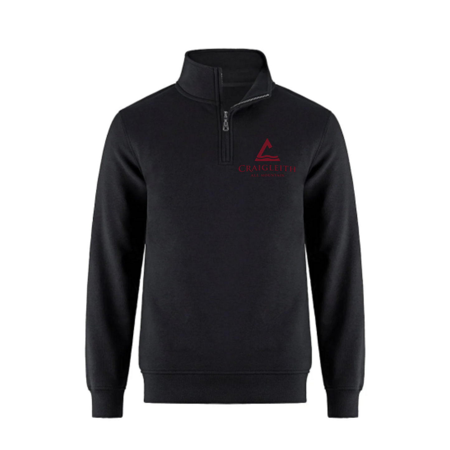 U12 Craigleith All Mountain Summit Slayers Quarter-Zip Sweatshirt - Black