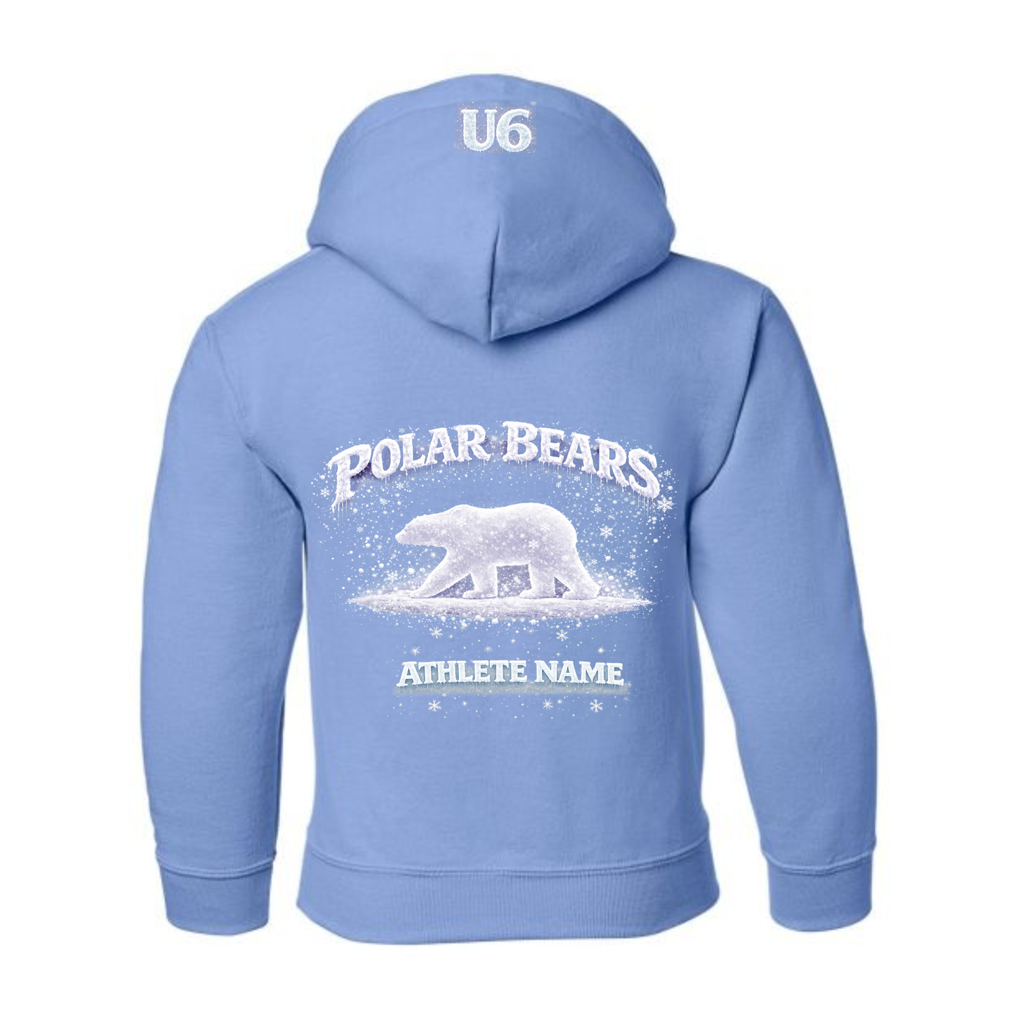 U6 Craigleith Polar Bear Hooded Small Logo Sweatshirt - Carolina Blue
