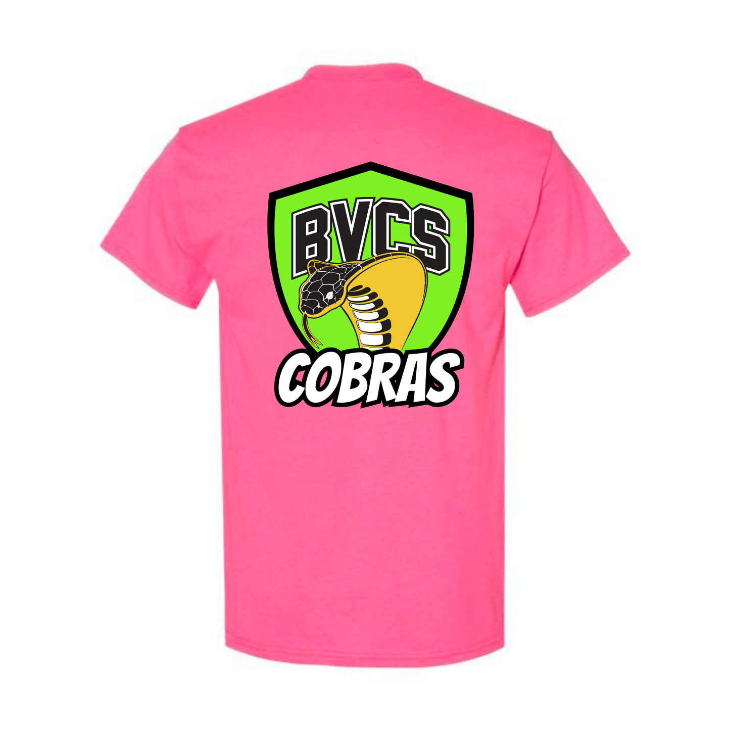 BVCS Neon Green Cobra Tee - Safety Pink