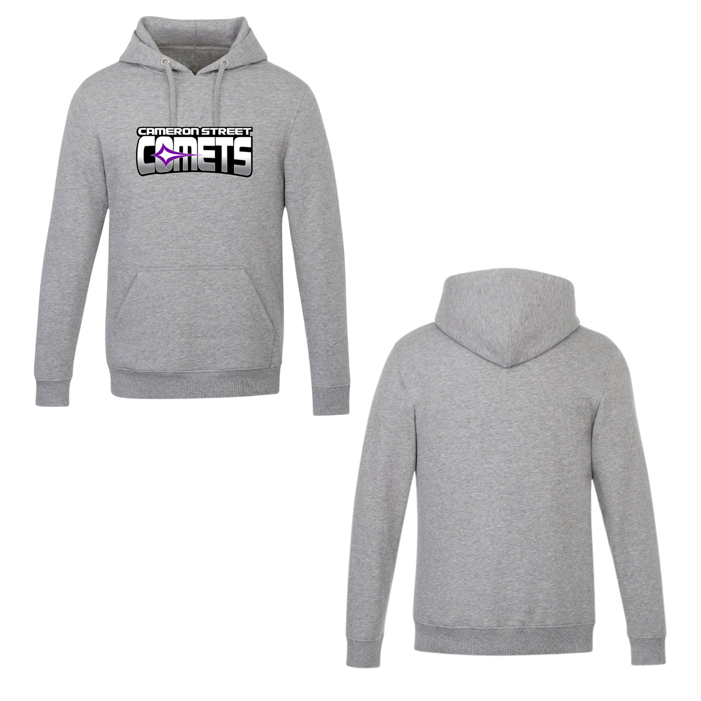 Cameron Street Comets Hooded Sweatshirt - Grey / Large Purple Logo