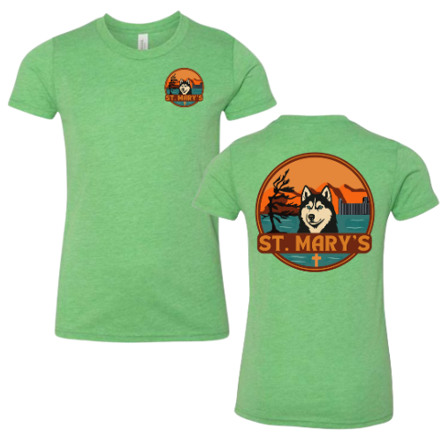 House Earth St. Mary's Dual Logo Tee - Green Triblend