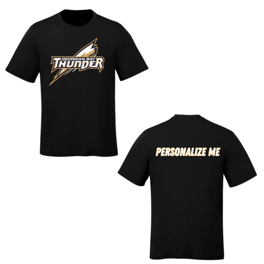 Georgian Bay Thunder Oversize Logo T-Shirt - Black / Optional Personalization