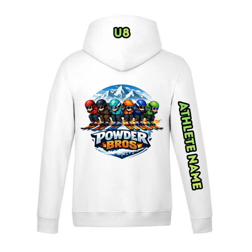 U8 Craigleith Powder Bros Hooded Sweatshirt - White