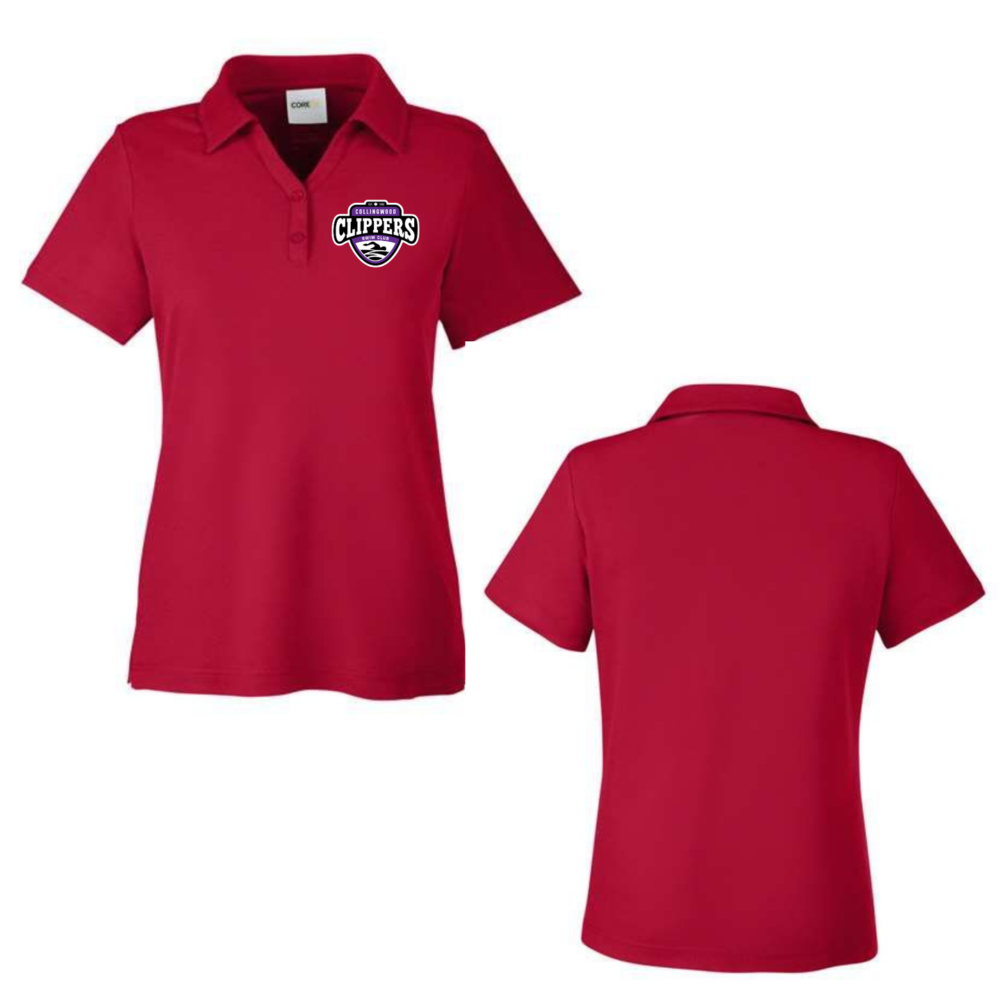 Collingwood Clippers Swim Meet Official Ladies’ Polo - Classic Red