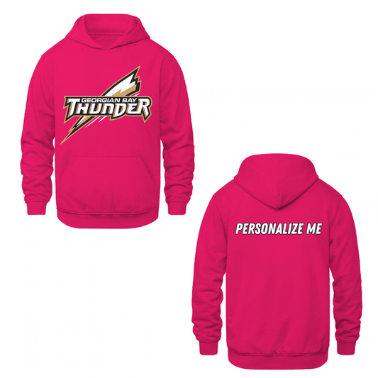 Georgian Bay Thunder Oversize Logo Hooded Sweatshirt - Helaconia / Optional Personalization