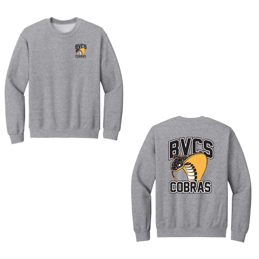 BVCS Crewneck Sweatshirt - Mini Cobra / Large Cobra - Grey