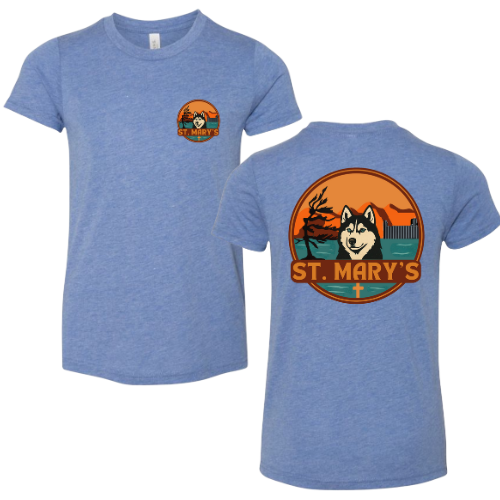 House Water St. Mary's Dual Logo Tee - Blue Triblend