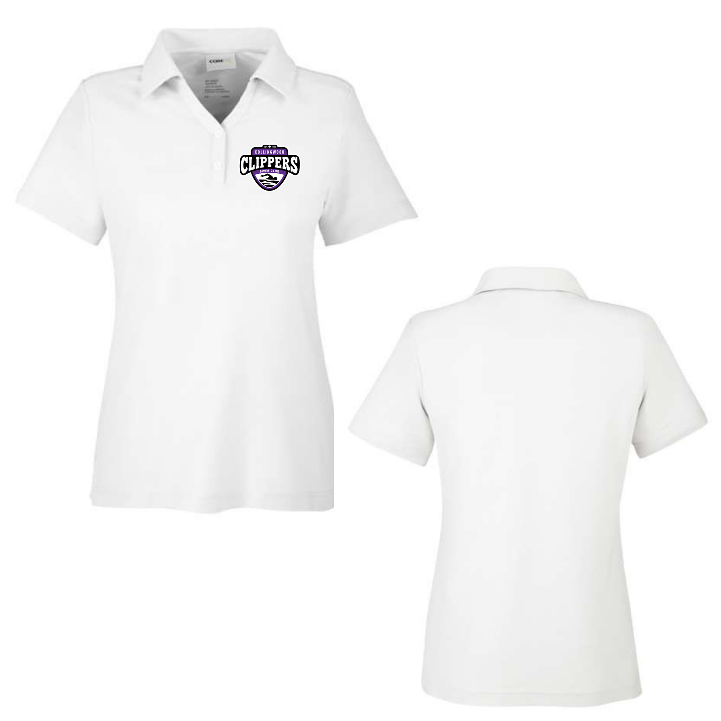 Collingwood Clippers Swim Meet Official Ladies’ Polo - White