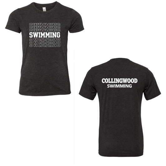 Collingwood Clippers Swimming Short Sleeve Shirt - Charcoal Black Triblend