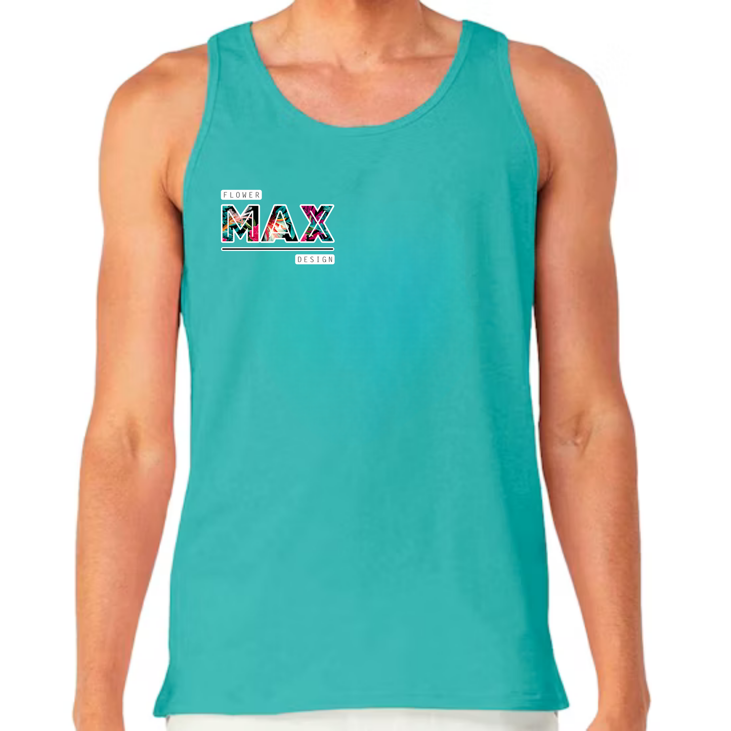 Custom Flower Max Design Tank - Teal