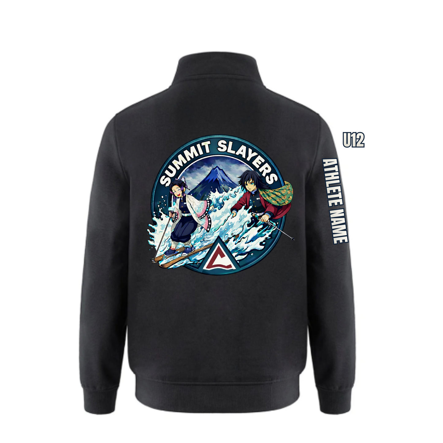 U12 Craigleith All Mountain Summit Slayers Quarter-Zip Sweatshirt - Black