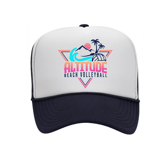 Altitude Beach Snapback Trucker Hat - Black / White