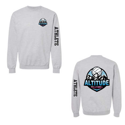 Altitude Personalized Volleyball Crewneck Sweatshirt - Grey (Youth & Adult)