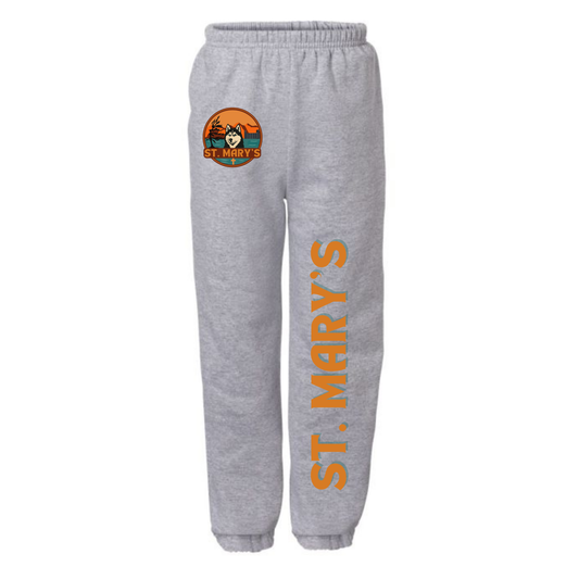 St. Mary's Joggers - Mini Logo & Gold ST. MARY - Grey