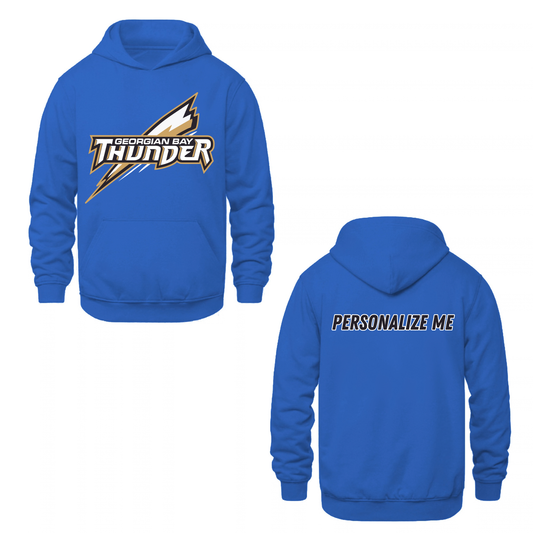 Georgian Bay Thunder Oversize Logo Hooded Sweatshirt - Sapphire / Optional Personalization