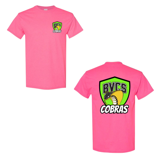 BVCS Neon Green Cobra Tee - Safety Pink