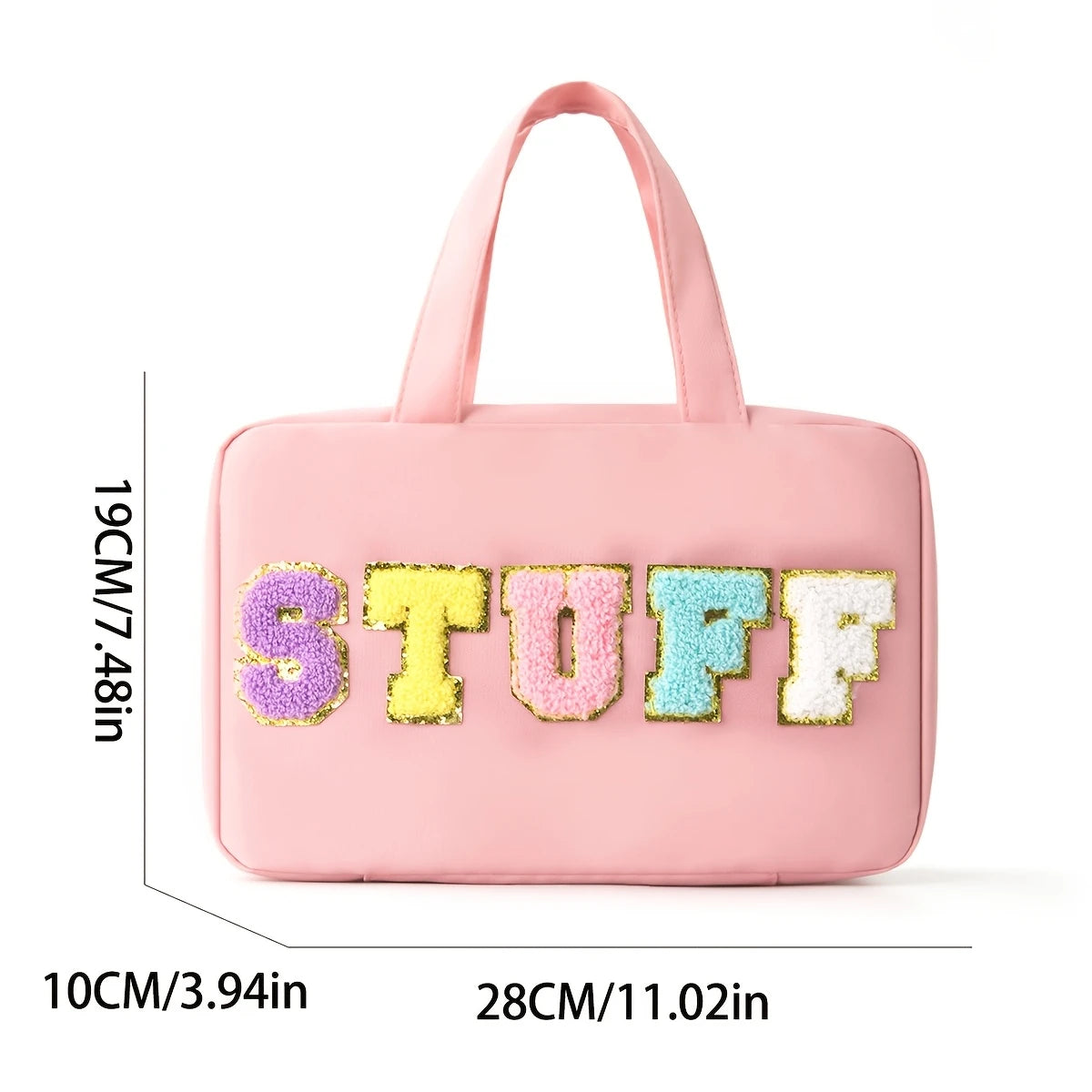 STUFF Waterproof Zippered Folding Travel Toiletry Bag - Assorted Colours