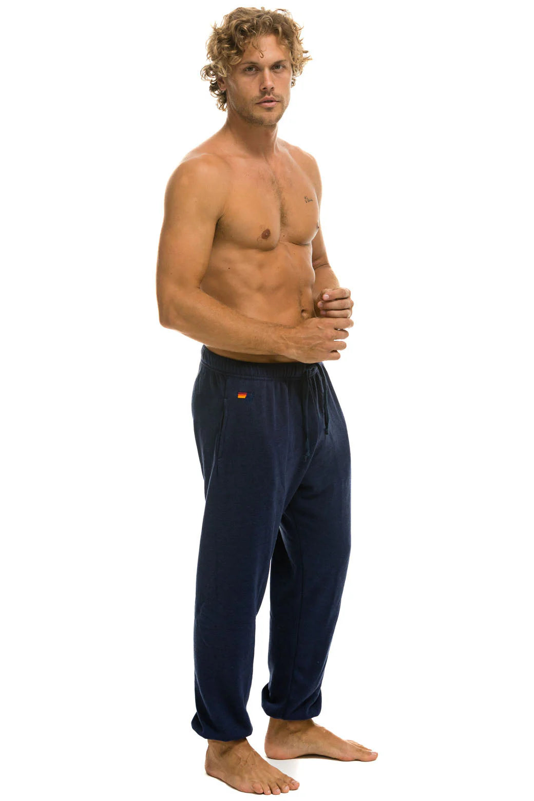 Aviator Nation -  Men's 5 Stripe  Sweatpants - Navy