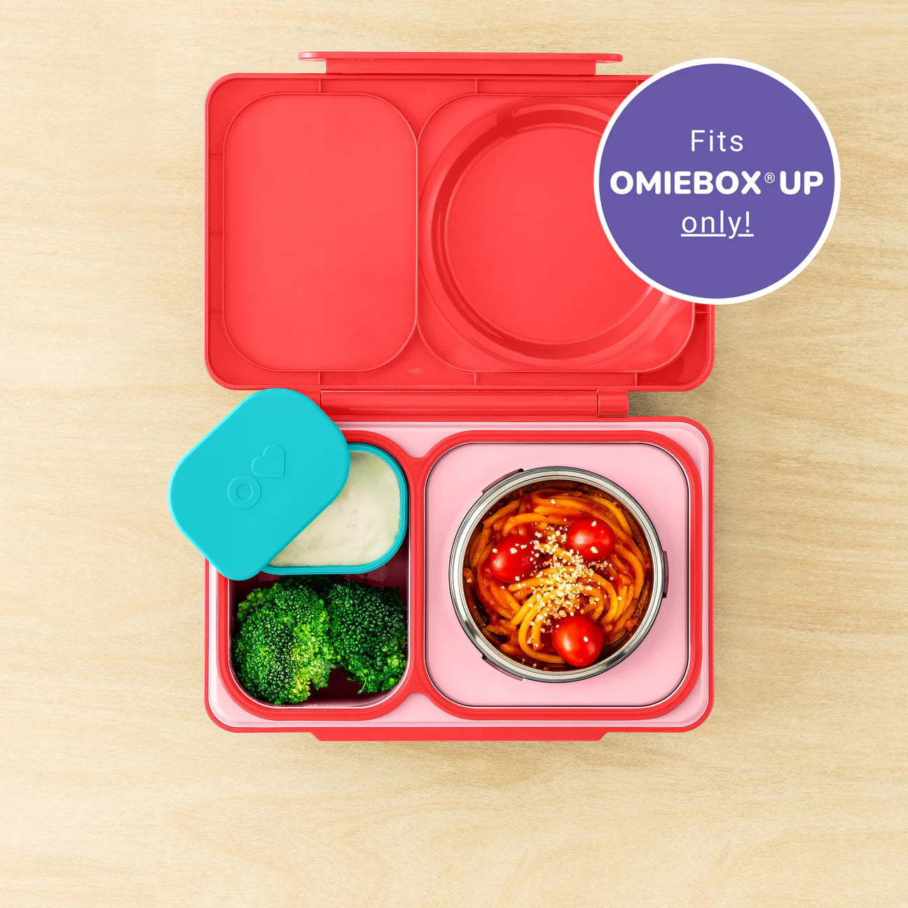 OmieBox UP Dip Containers - Pink/Teal