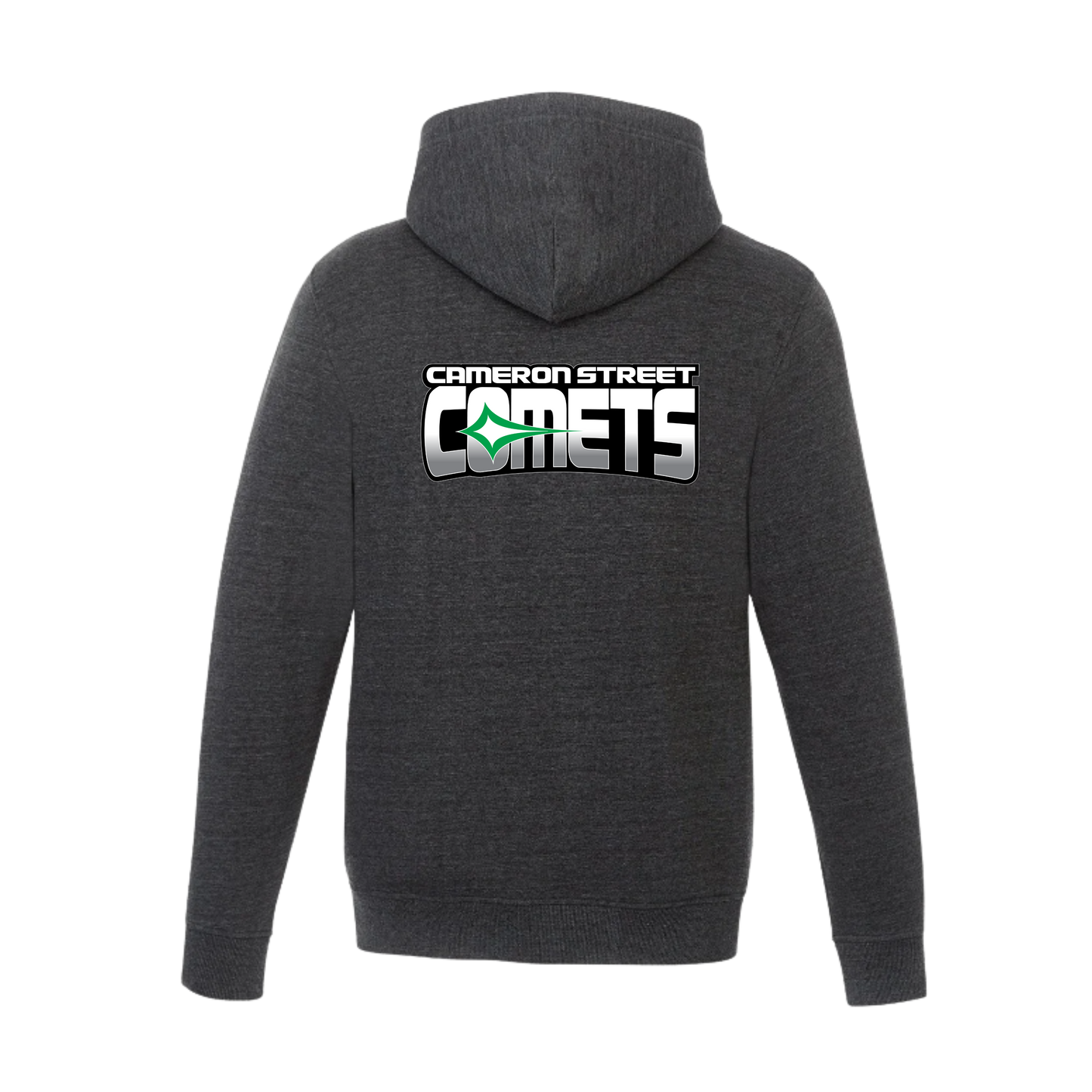 Cameron Street Comets Zip-Up Hooded Sweatshirt - Black / Mini Green Logo