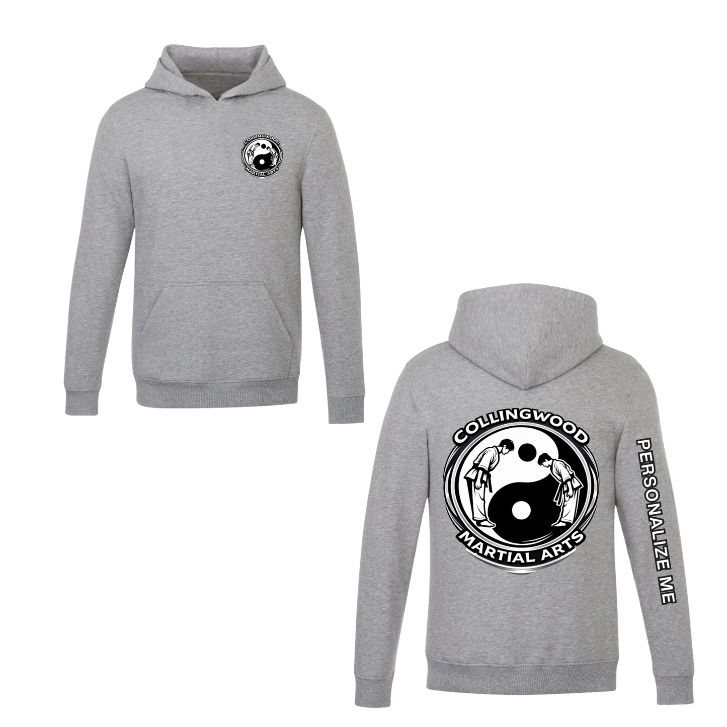 CMAC Hooded Sweatshirt - Dual Logo /  Personalized - Grey