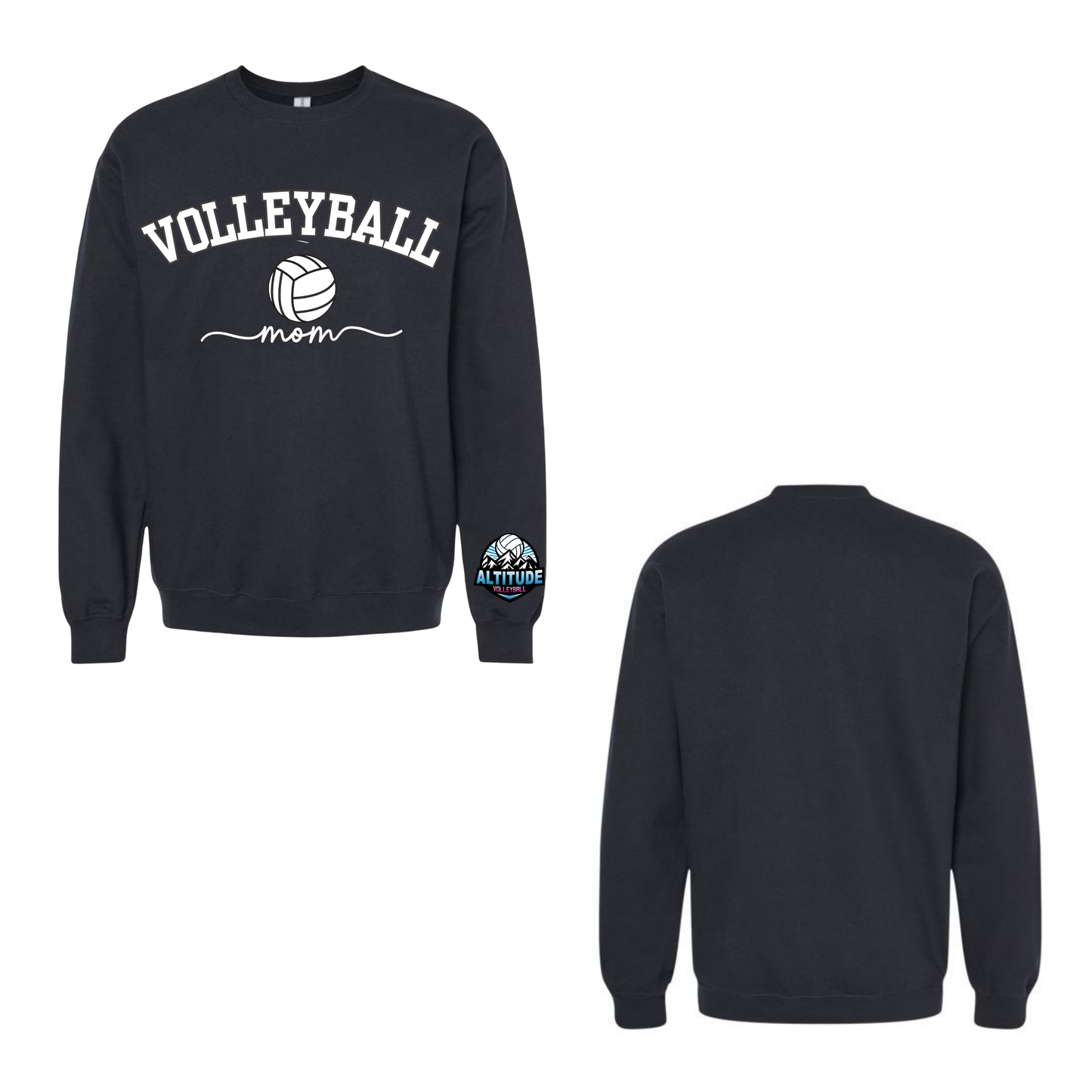 Altitude Volleyball Mom Crewneck Sweatshirt - Black (Youth & Adult)