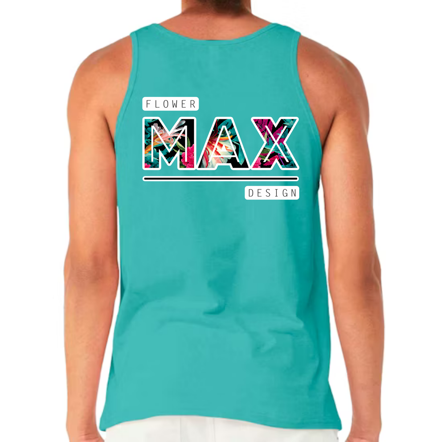 Custom Flower Max Design Tank - Teal