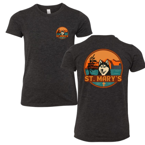 St. Mary's Dual Logo Tee - Charcoal Triblend