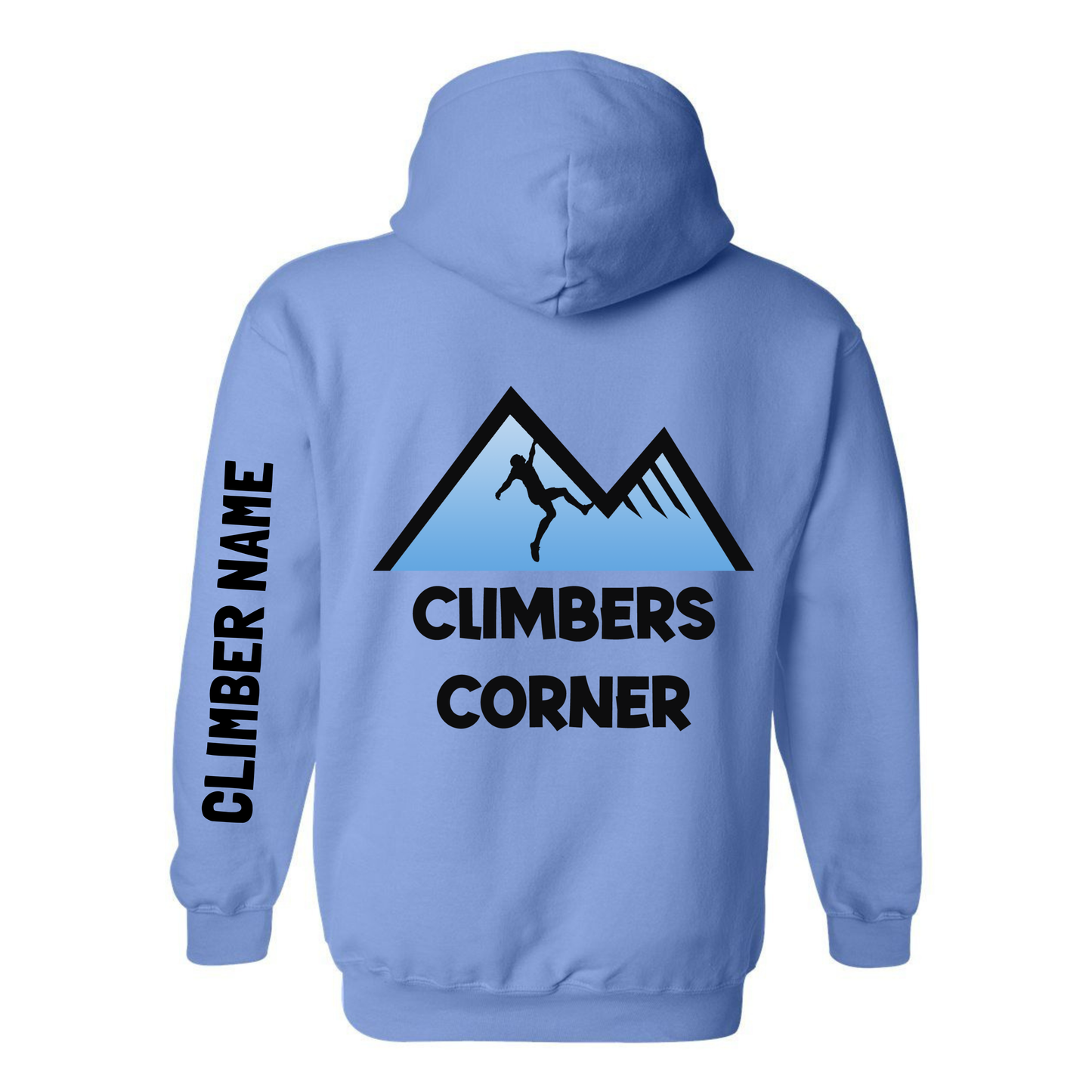 Climbers Corner Dual Logo Hooded Sweatshirt - Carolina Blue (Youth & Adult)