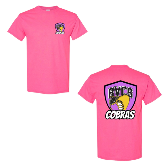 BVCS Neon Purple Cobra Tee - Safety Pink