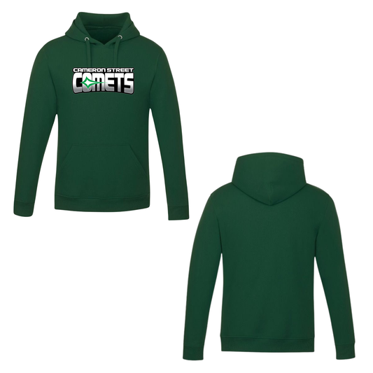 Cameron Street Comets Hooded Sweatshirt - Forest / Large Green Logo