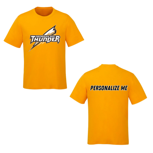 Georgian Bay Thunder Oversize Logo T-Shirt - Gold / Optional Personalization