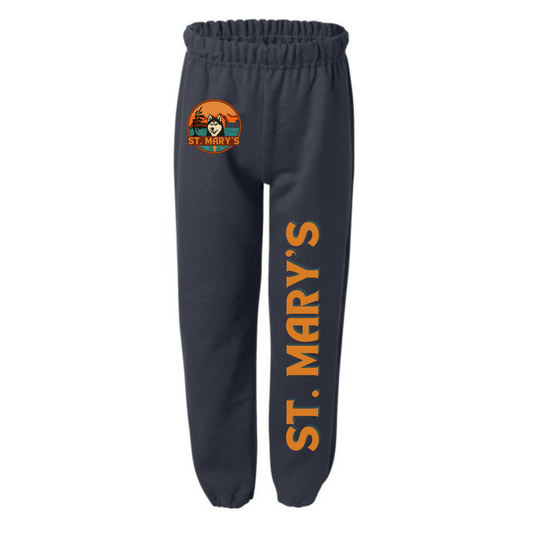 House Water St. Mary's Joggers - Mini Logo & Gold ST. MARY - Navy