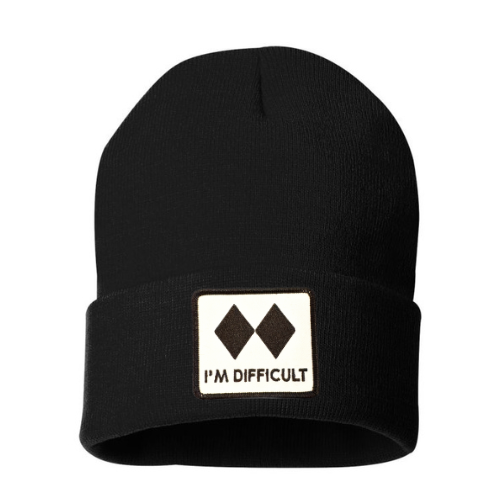 I'm Difficult Patch Knit Toque - Black