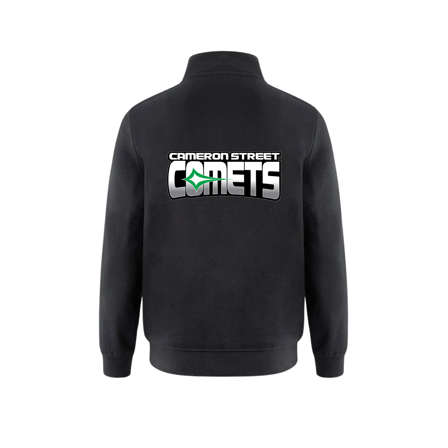 Cameron Street Comets Full Zip Sweatshirt - Black / Mini Green Logo