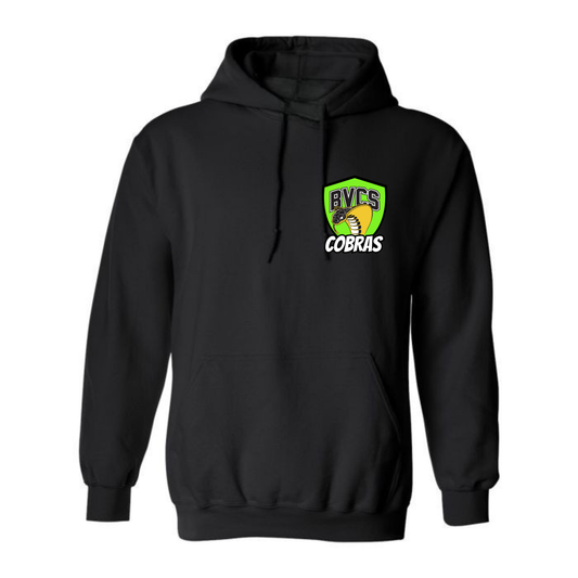 Adult Personalized BVCS Neon Blue Cobra Hooded Sweatshirt - Neon Green