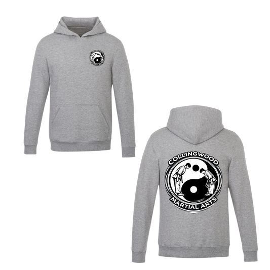 CMAC Hooded Sweatshirt - Dual Logo /  Non-Personalized - Athletic Grey