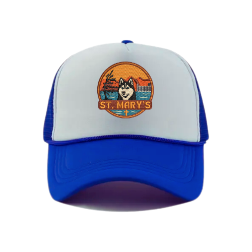 House Water St. Mary's Patch Snapback Hat - Royal Blue / White