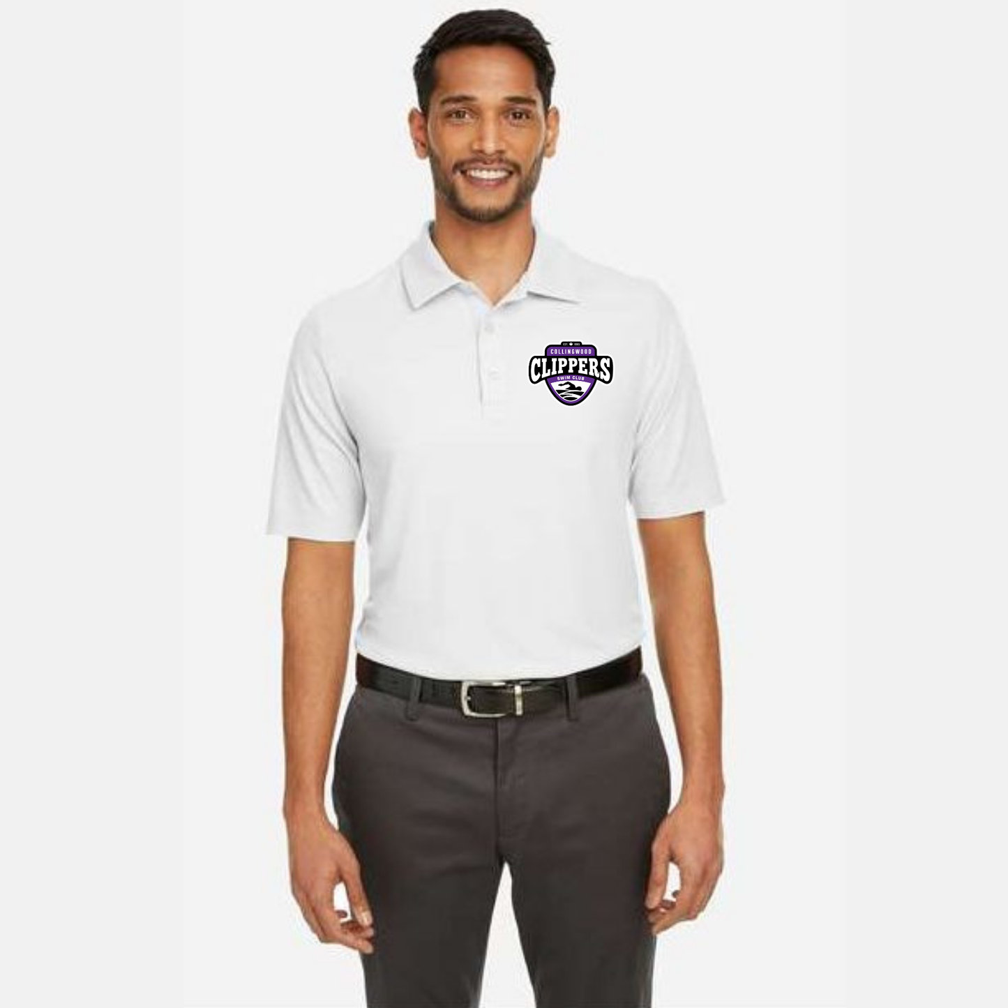 Collingwood Clippers Swim Meet Official Men's Polo - White