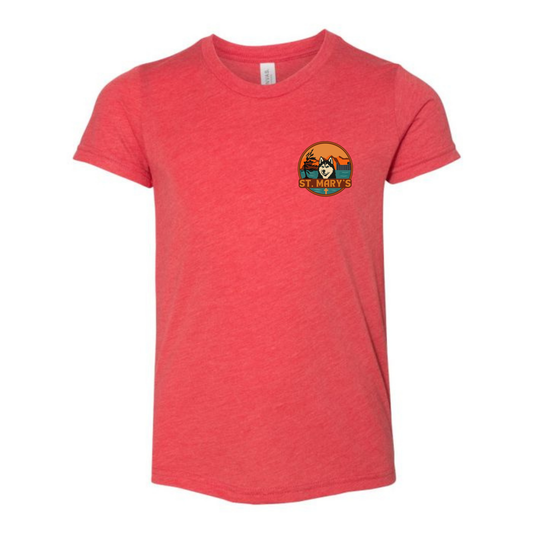 House Red House Fire Personalized St. Mary's Mini Logo Tee - Red Triblend
