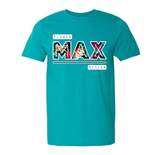 Custom Flower Max Design Short Sleeve Shirt - Jade Dome