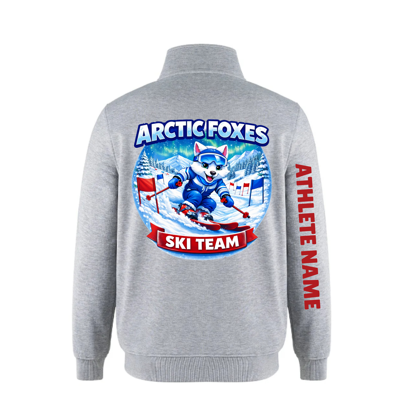 U8 Craigleith Arctic Foxes Quarter Zip Sweatshirt - Grey
