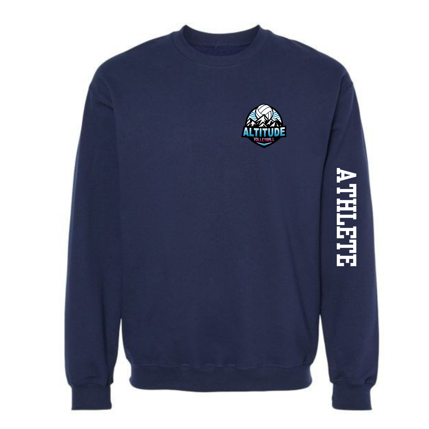 Altitude Personalized Volleyball Crewneck Sweatshirt - Navy (Youth & Adult)