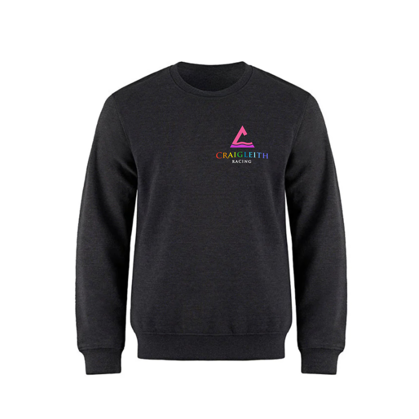 Adult Craigleith Rainbow Dual Logo Crew Sweatshirt - Charcoal
