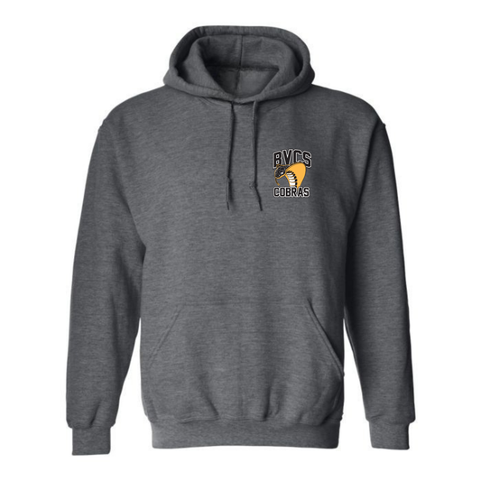 Adult Personalized BVCS Mini Cobra Hooded Sweatshirt - Dark Heather