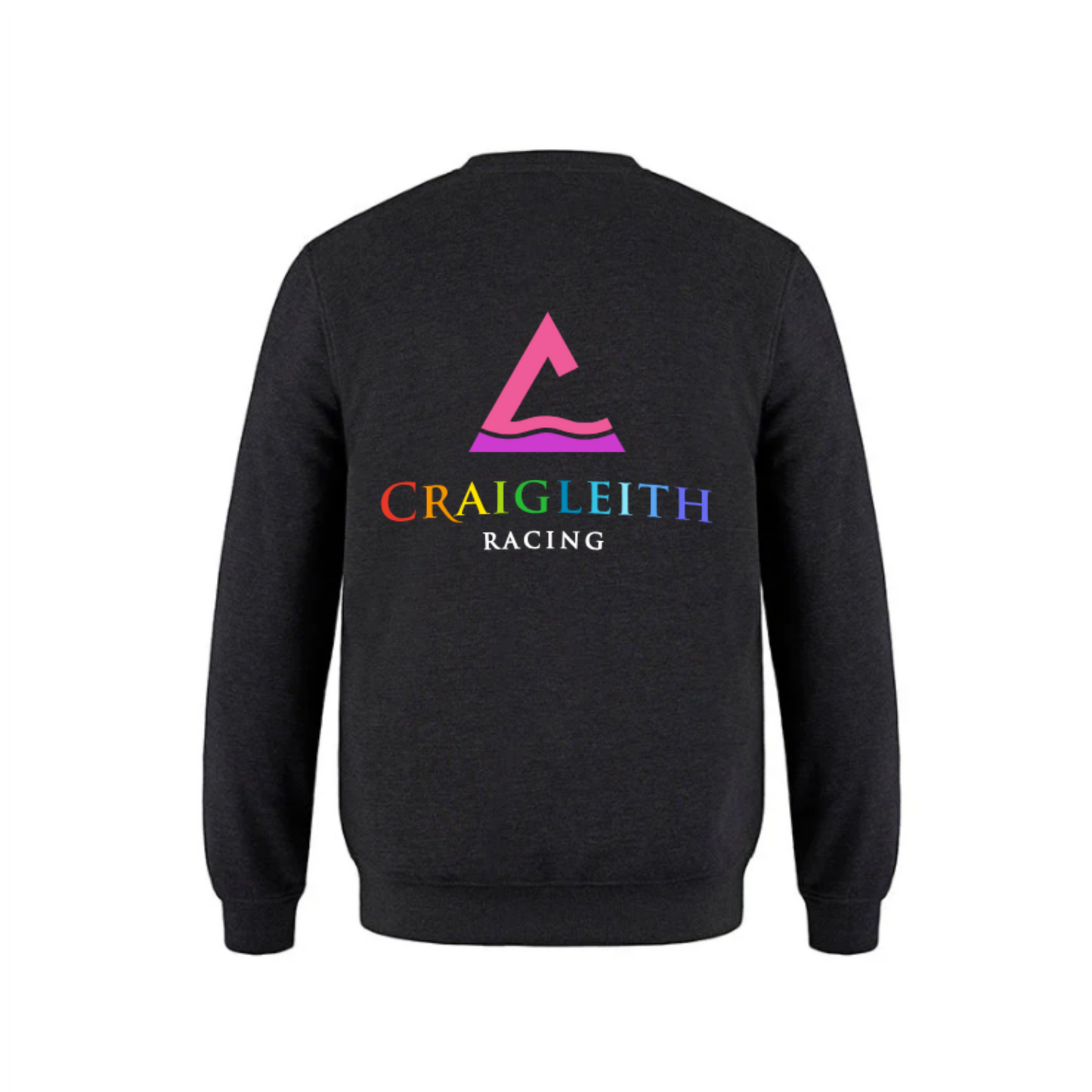 Adult Craigleith Rainbow Dual Logo Crew Sweatshirt - Charcoal