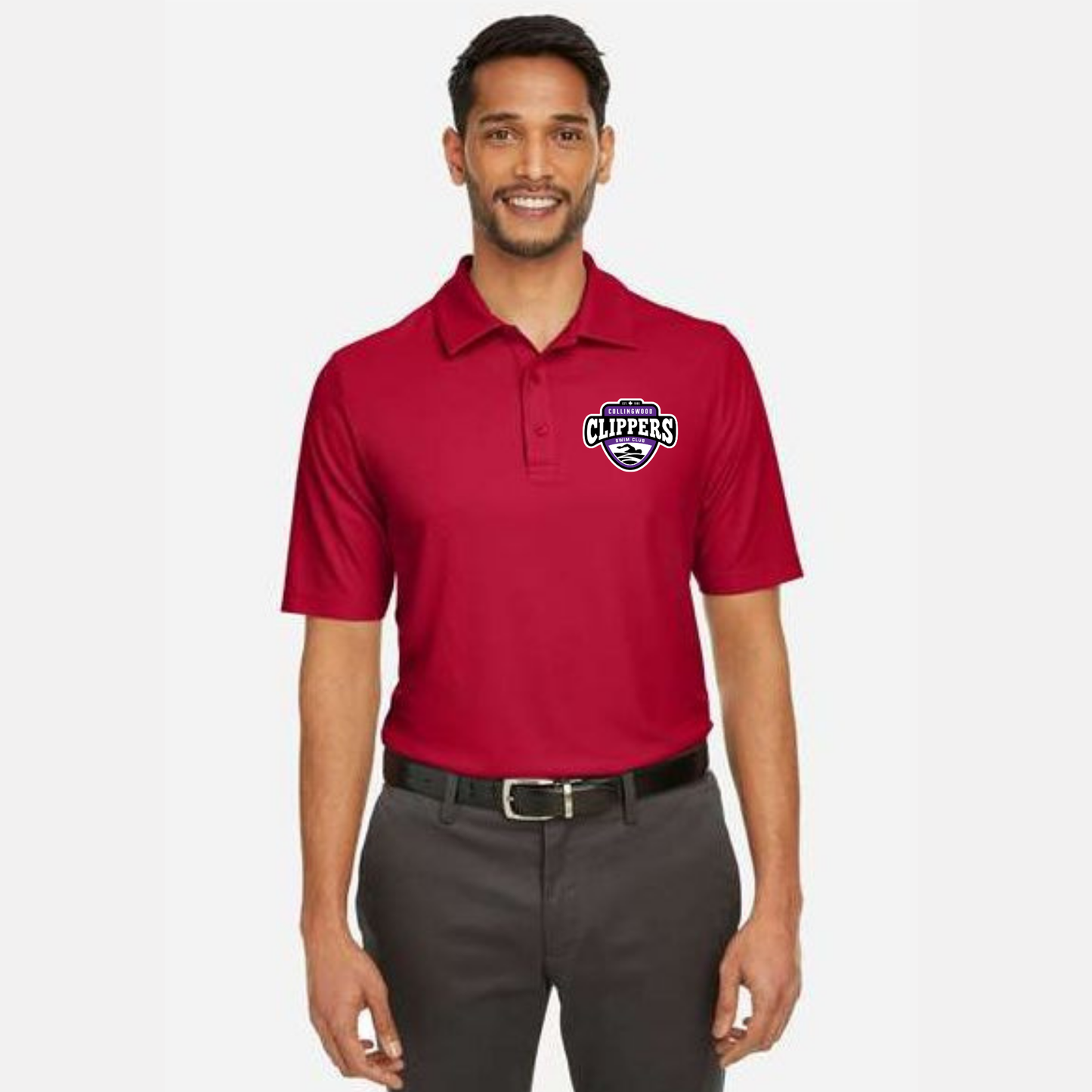 Collingwood Clippers Swim Meet Official Men's Polo - Red